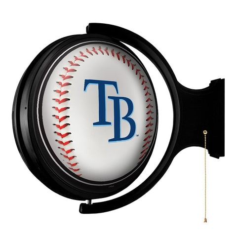 Tampa Bay Rays: Baseball - Original Round Rotating Lighted Wall Sign - The Fan-Brand