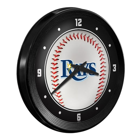 Tampa Bay Rays: Baseball - Ribbed Frame Wall Clock - The Fan-Brand