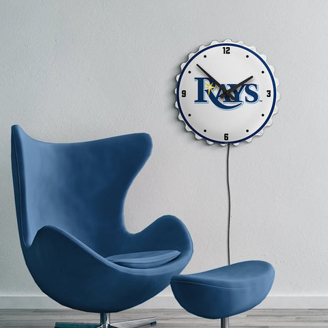 Tampa Bay Rays: Retro Lighted Wall Clock - The Fan-Brand