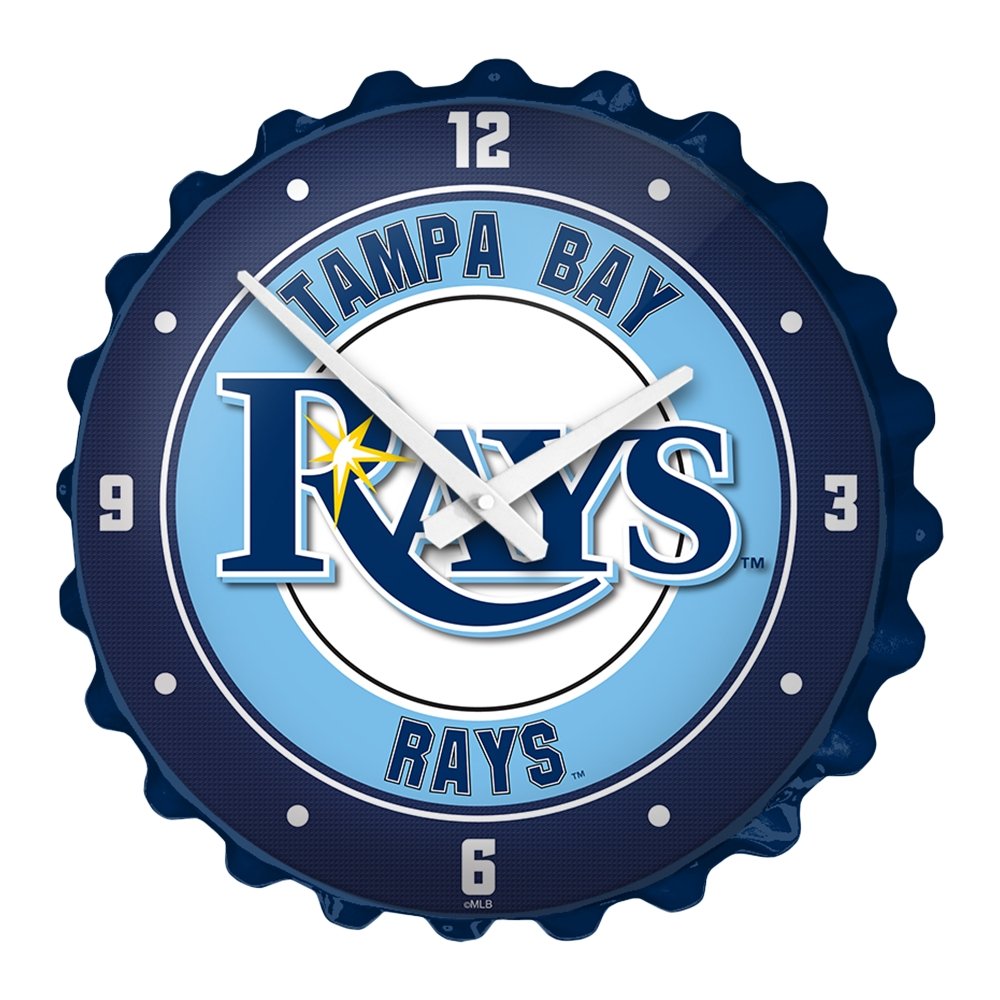 Tampa Bay Rays: Bottle Cap Wall Clock - The Fan-Brand