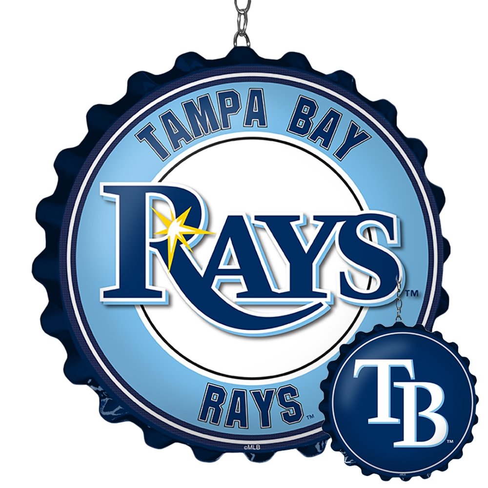 Tampa Bay Rays: Double-Sided Bottle Cap Dangler - The Fan-Brand