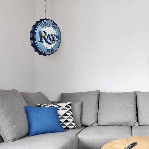 Tampa Bay Rays: Double-Sided Bottle Cap Dangler - The Fan-Brand