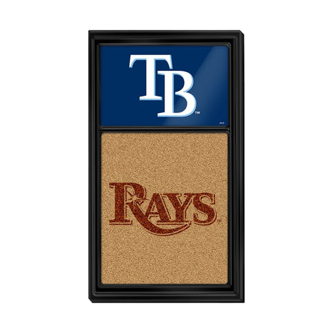 Tampa Bay Rays: Dual Logo - Cork Note Board - The Fan-Brand