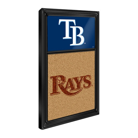 Tampa Bay Rays: Dual Logo - Cork Note Board - The Fan-Brand