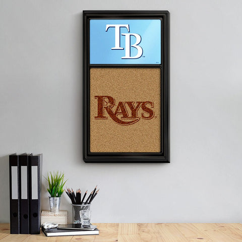 Tampa Bay Rays: Dual Logo - Cork Note Board - The Fan-Brand