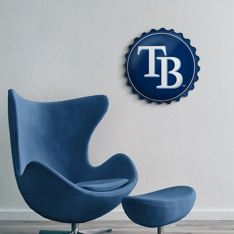 Tampa Bay Rays: Logo - Bottle Cap Wall Sign - The Fan-Brand