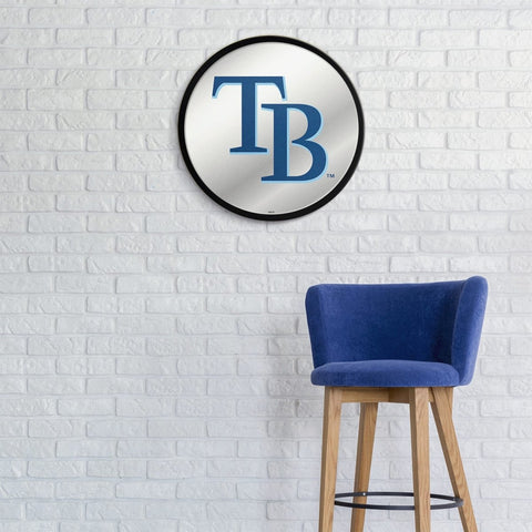 Tampa Bay Rays: Logo - Modern Disc Mirrored Wall Sign - The Fan-Brand
