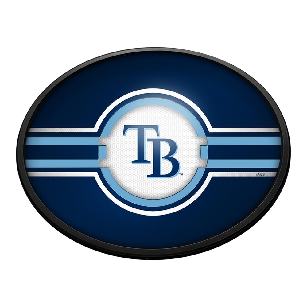 Tampa Bay Rays: Logo - Oval Slimline Lighted Wall Sign - The Fan-Brand
