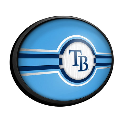 Tampa Bay Rays: Logo - Oval Slimline Lighted Wall Sign - The Fan-Brand