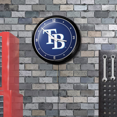 Tampa Bay Rays: Logo - Retro Lighted Wall Clock - The Fan-Brand