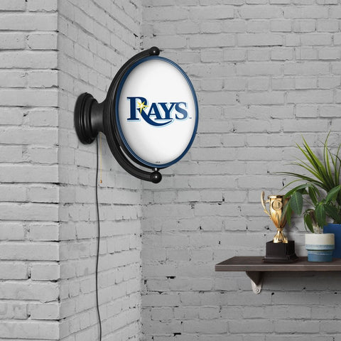 Tampa Bay Rays: Original Oval Rotating Lighted Wall Sign - The Fan-Brand