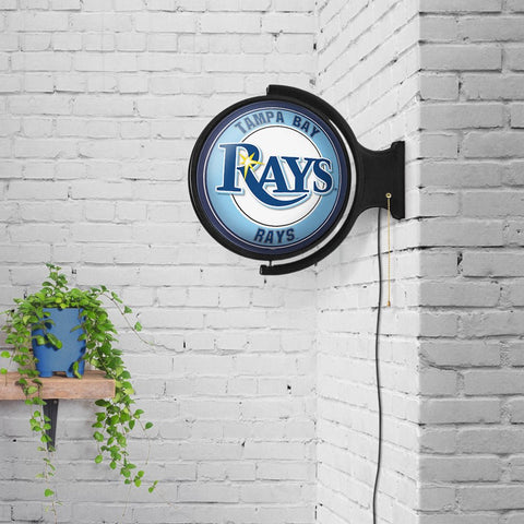 Tampa Bay Rays: Original Round Rotating Lighted Wall Sign - The Fan-Brand
