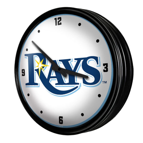 Tampa Bay Rays: Retro Lighted Wall Clock - The Fan-Brand