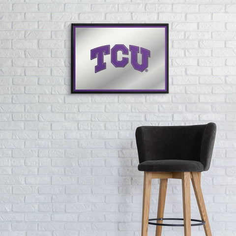 TCU Horned Frogs: Framed Mirrored Wall Sign - The Fan-Brand