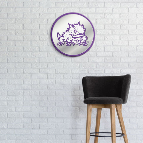 TCU Horned Frogs: Mascot - Modern Disc Mirrored Wall Sign - The Fan-Brand
