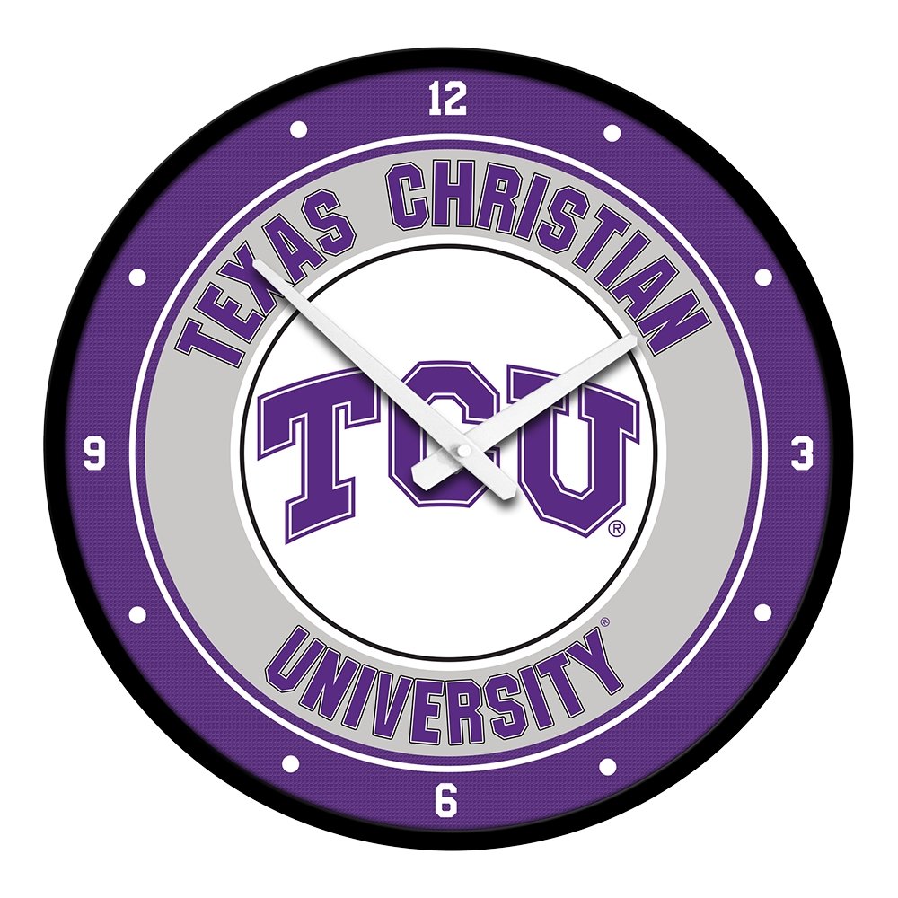 TCU Horned Frogs: Modern Disc Wall Clock - The Fan-Brand