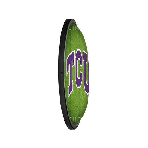 TCU Horned Frogs: On the 50 - Oval Slimline Lighted Wall Sign - The Fan-Brand