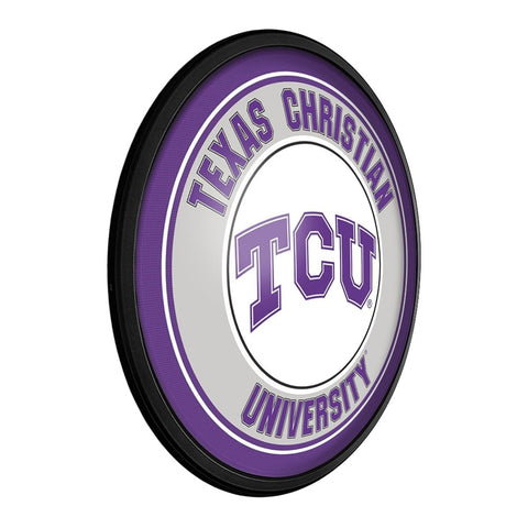 TCU Horned Frogs: Round Slimline Lighted Wall Sign - The Fan-Brand