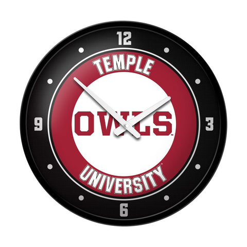Temple Owls: Owls - Modern Disc Wall Clock - The Fan-Brand
