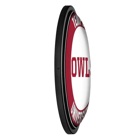 Temple Owls: Owls - Round Slimline Lighted Wall Sign - The Fan-Brand