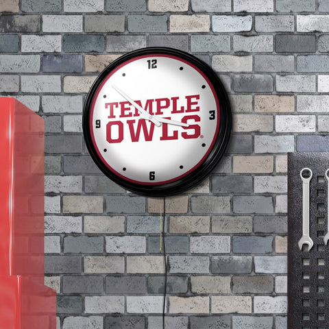 Temple Owls: Retro Lighted Wall Clock - The Fan-Brand
