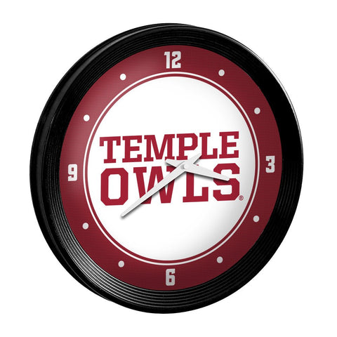Temple Owls: Ribbed Frame Wall Clock - The Fan-Brand