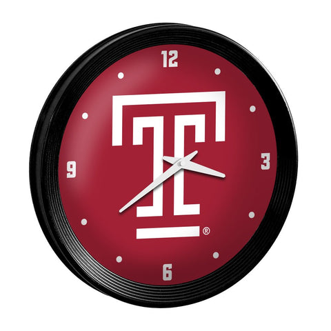 Temple Owls: Ribbed Frame Wall Clock - The Fan-Brand