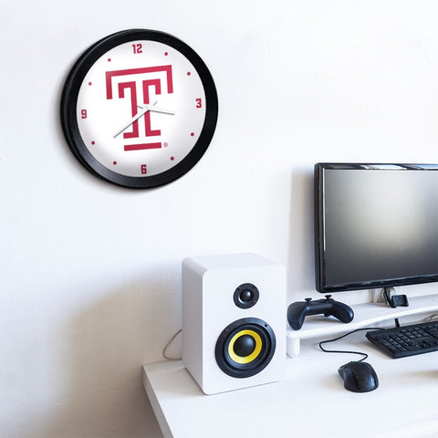 Temple Owls: Ribbed Frame Wall Clock - The Fan-Brand