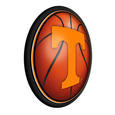 Tennessee Volunteers: Basketball - Round Slimline Lighted Wall Sign - The Fan-Brand