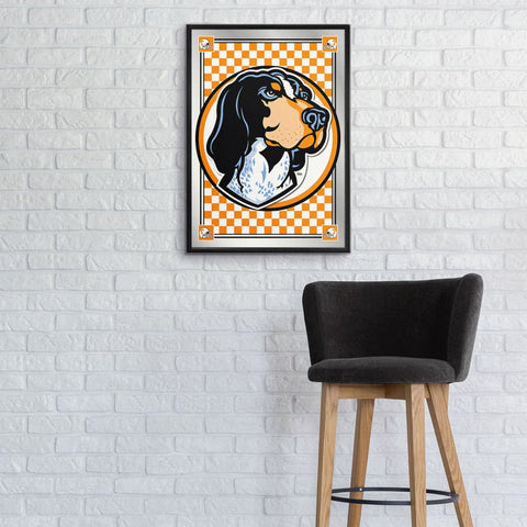 Tennessee Volunteers: Mascot Team Spirit - Framed Mirrored Wall Sign - The Fan-Brand