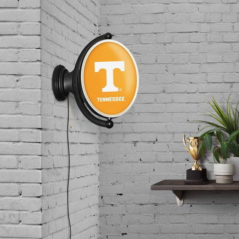 Tennessee Volunteers: Original Oval Rotating Lighted Wall Sign - The Fan-Brand