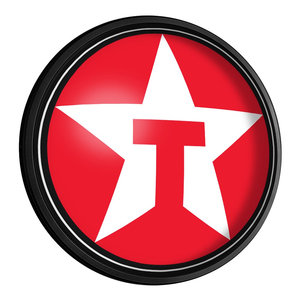 Texaco: Round Slimline Lighted Wall Sign - The Fan-Brand