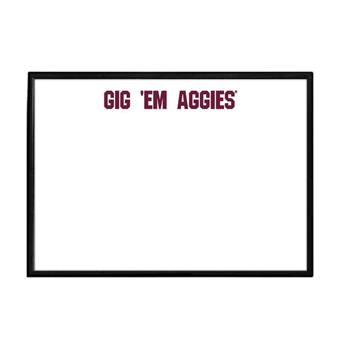 Texas A&M Aggies: Gig Em' Aggies - Framed Dry Erase Wall Sign - The Fan-Brand