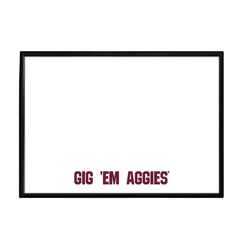 Texas A&M Aggies: Gig Em' Aggies - Framed Dry Erase Wall Sign - The Fan-Brand