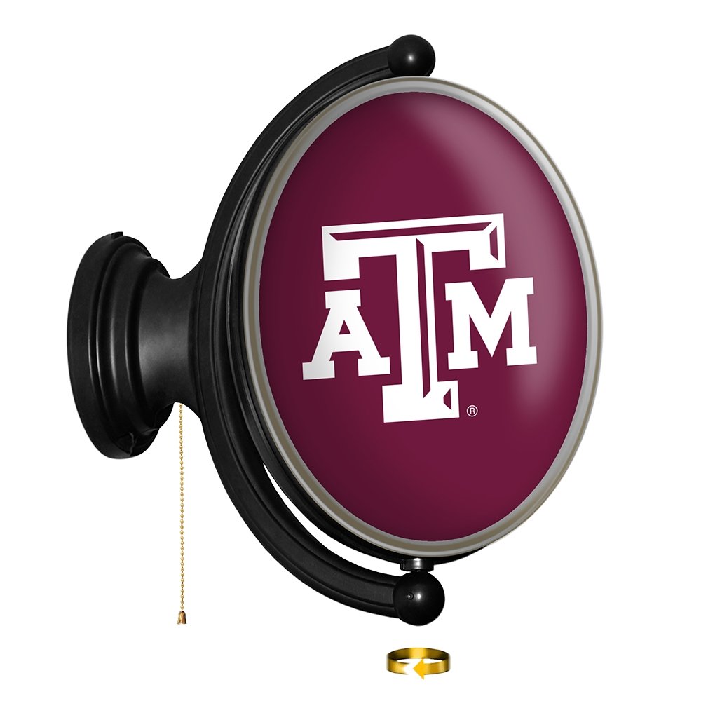Texas A&M Aggies: Original Oval Rotating Lighted Wall Sign - The Fan-Brand