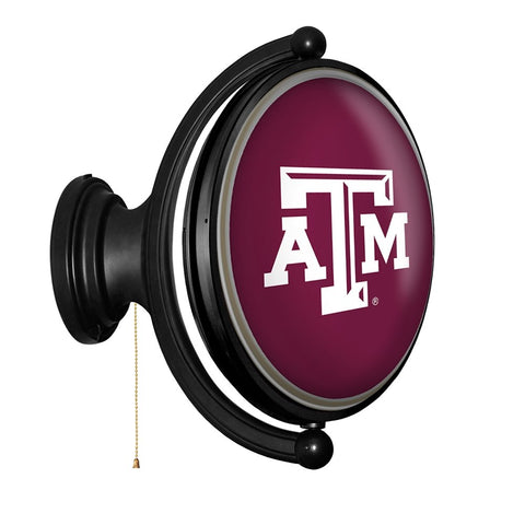 Texas A&M Aggies: Original Oval Rotating Lighted Wall Sign - The Fan-Brand