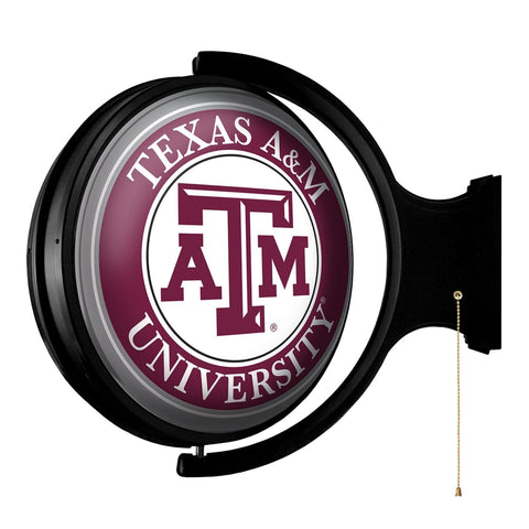 Texas A&M Aggies: Original Round Rotating Lighted Wall Sign - The Fan-Brand