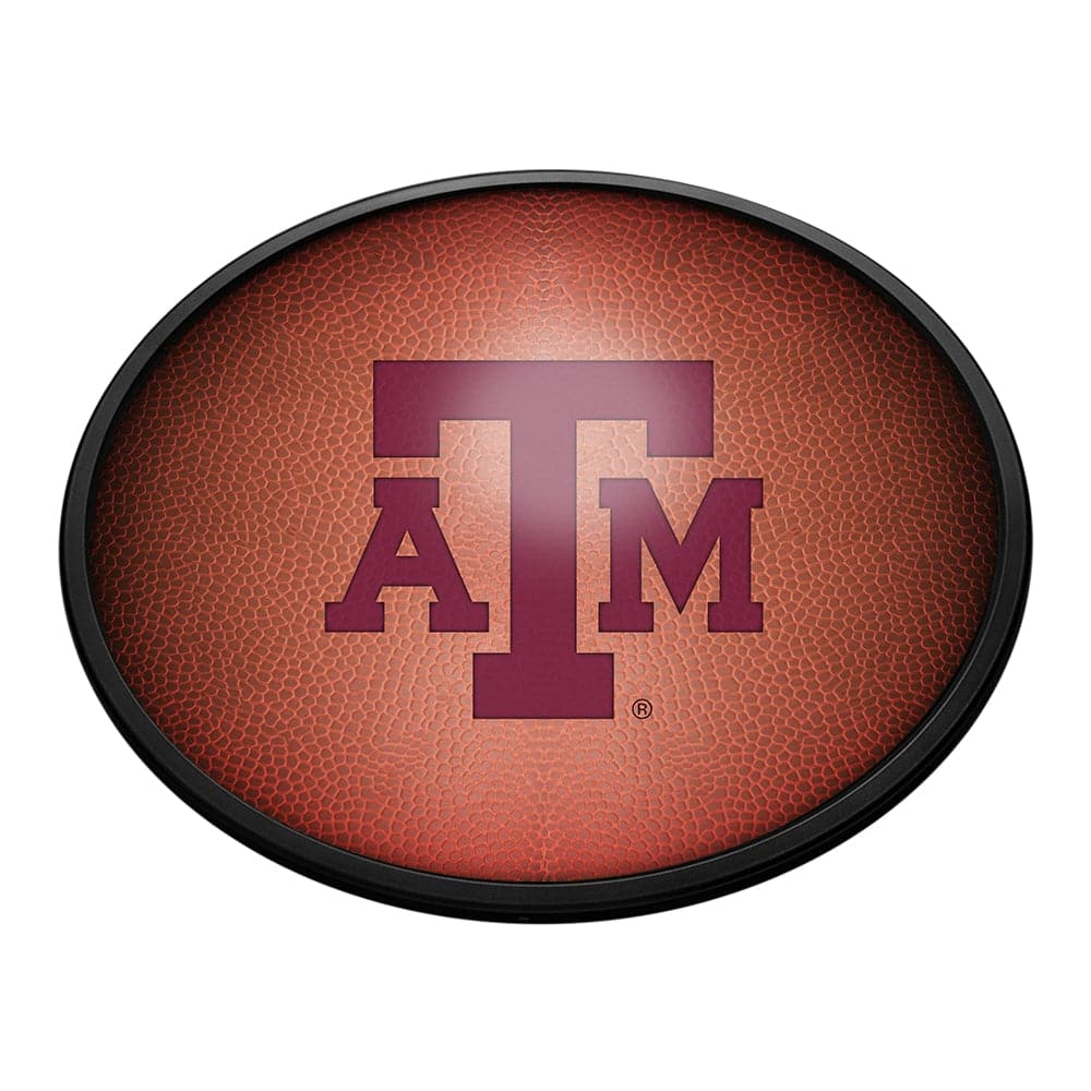 Texas A&M Aggies: Pigskin - Oval Slimline Lighted Wall Sign - The Fan-Brand