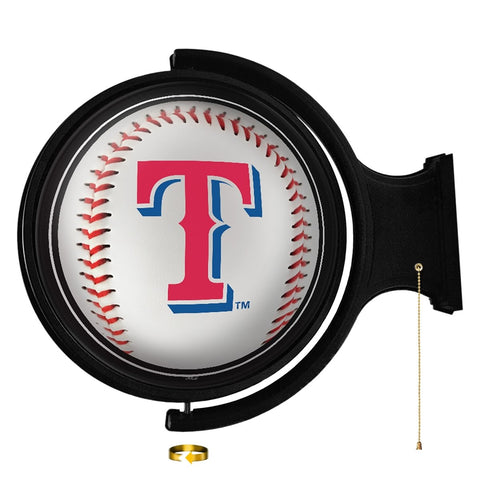 Texas Rangers: Baseball - Original Round Rotating Lighted Wall Sign - The Fan-Brand