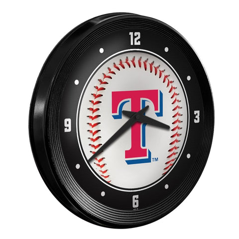 Texas Rangers: Baseball - Ribbed Frame Wall Clock - The Fan-Brand