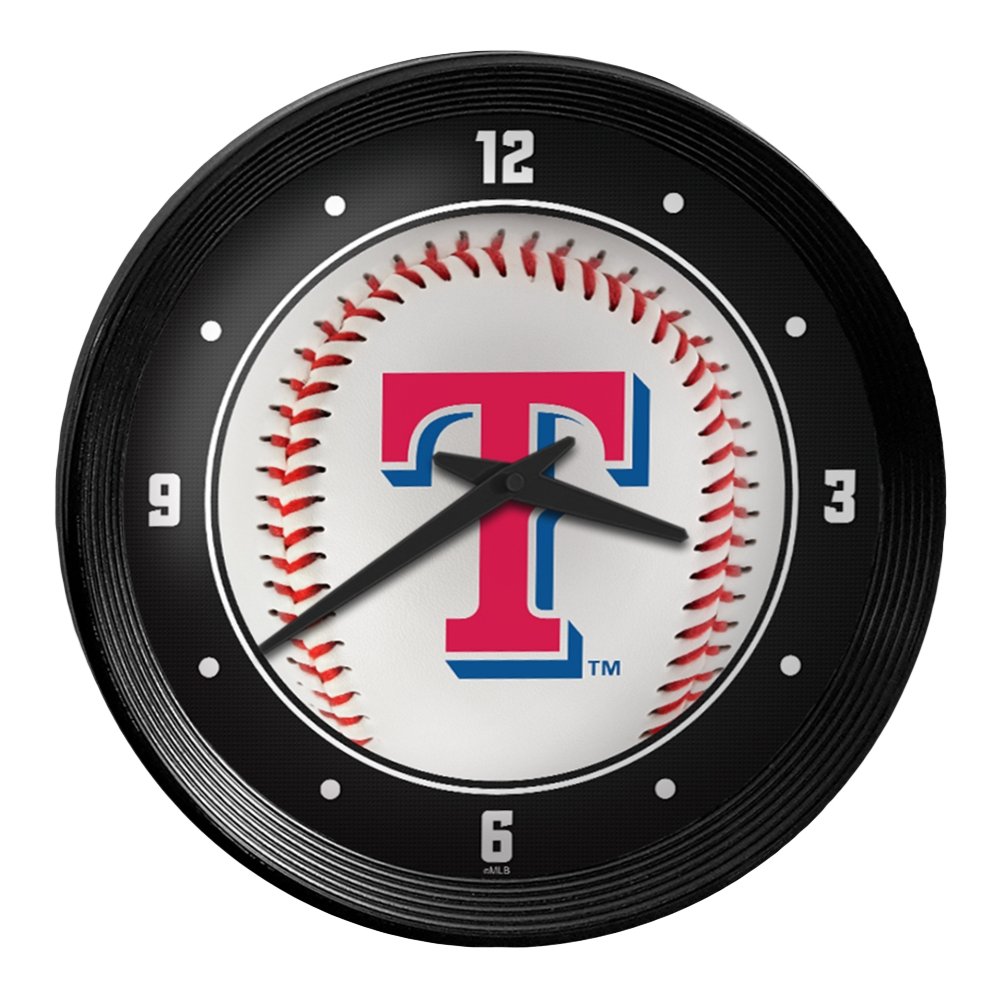 Texas Rangers: Baseball - Ribbed Frame Wall Clock - The Fan-Brand