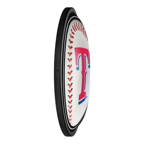 Texas Rangers: Baseball - Round Slimline Lighted Wall Sign - The Fan-Brand