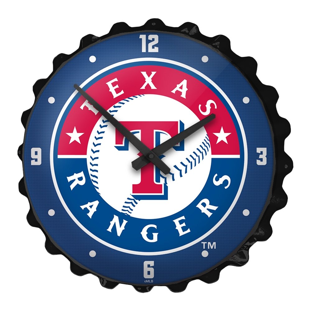 Texas Rangers: Bottle Cap Wall Clock - The Fan-Brand