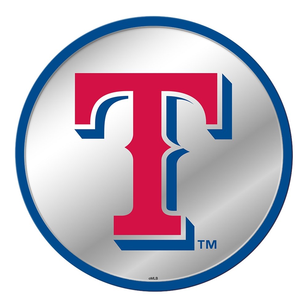 Texas Rangers: Logo - Modern Disc Mirrored Wall Sign - The Fan-Brand
