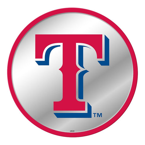 Texas Rangers: Logo - Modern Disc Mirrored Wall Sign - The Fan-Brand