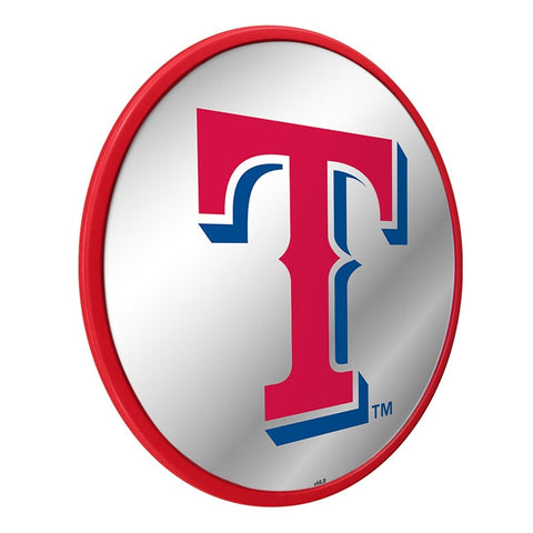 Texas Rangers: Logo - Modern Disc Mirrored Wall Sign - The Fan-Brand