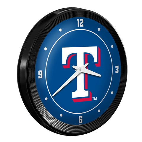 Texas Rangers: Logo - Ribbed Frame Wall Clock - The Fan-Brand