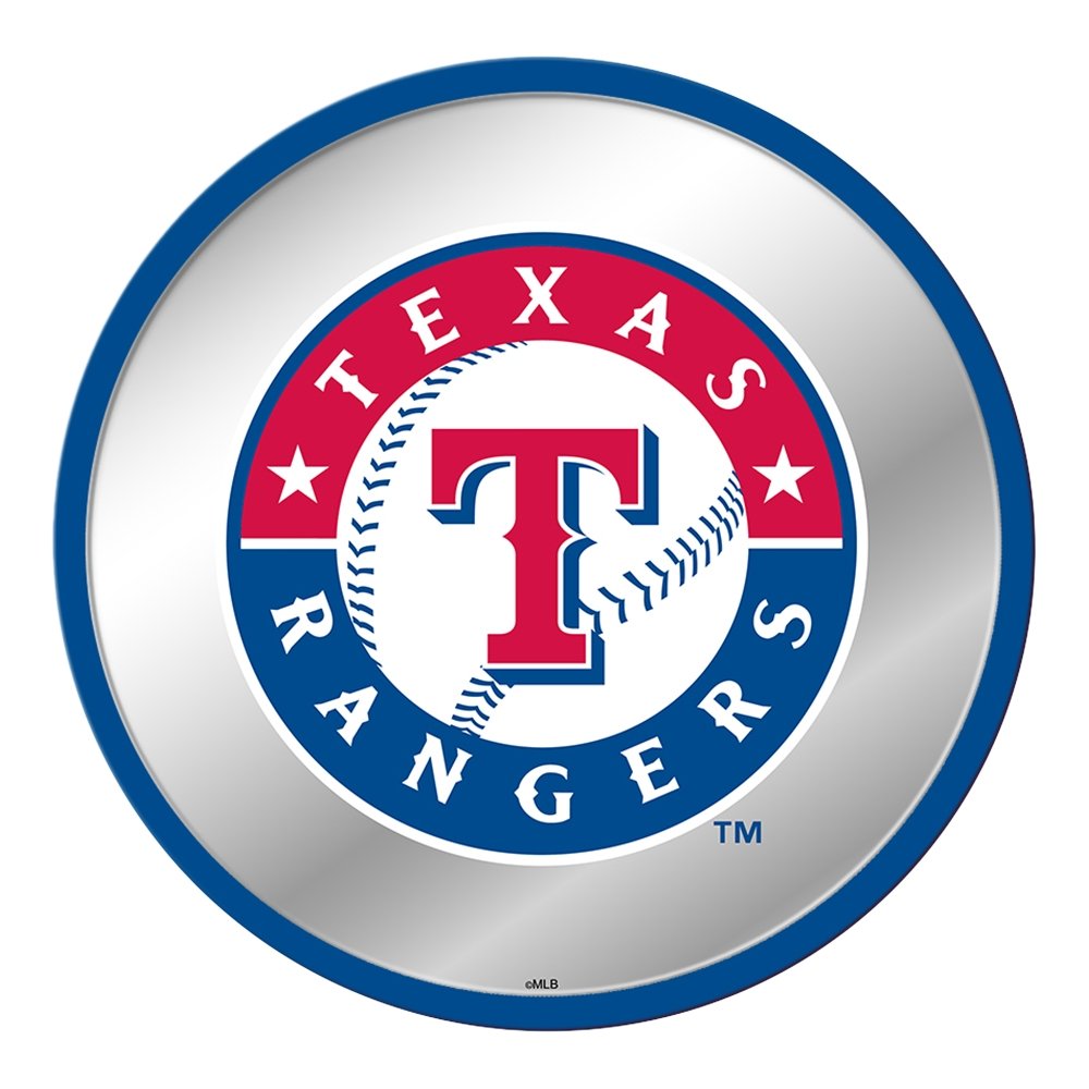 Texas Rangers: Modern Disc Mirrored Wall Sign - The Fan-Brand