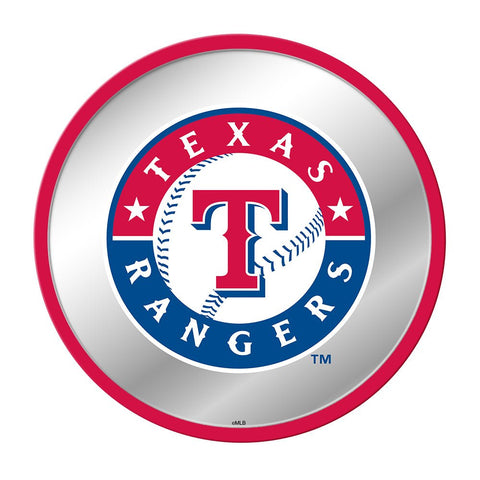 Texas Rangers: Modern Disc Mirrored Wall Sign - The Fan-Brand