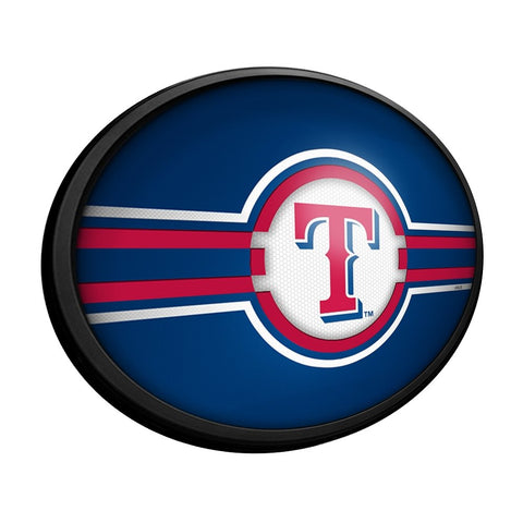 Texas Rangers: Oval Slimline Lighted Wall Sign - The Fan-Brand